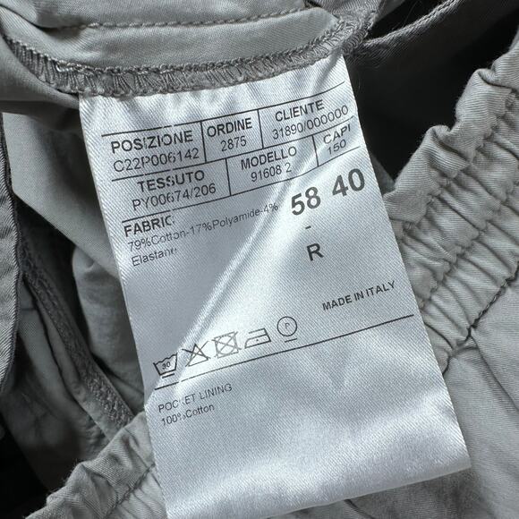 Canali NWT Black Edition Pleated Drawstring Chinos Size 58 US 40 Pull-On Poplin - Picture 5 of 8